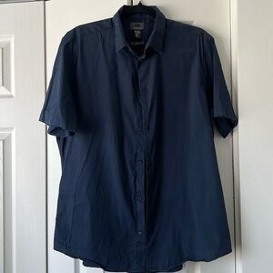 Men’s Large- H&M Navy Blue Button Down